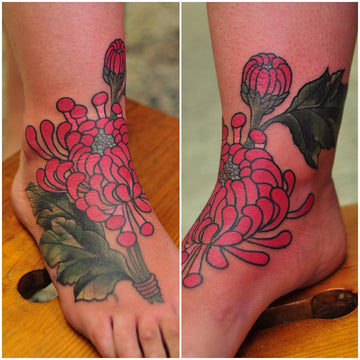 Chrysanthemum Cover Up Tattoo