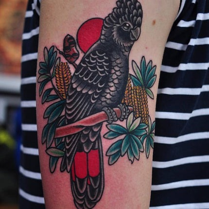 Black Cockatoo Tattoo by Mark Lording