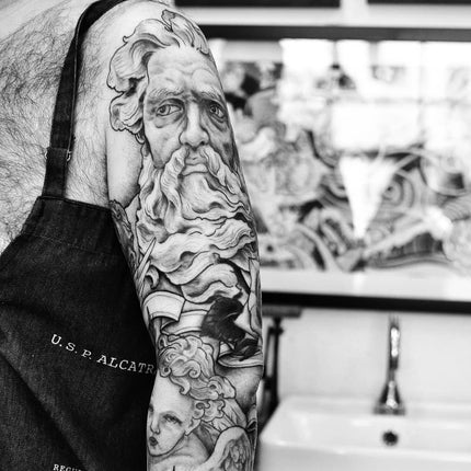 Pablo Morte Sleeve Tattoo