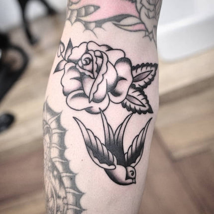 Classic Rose Tattoo