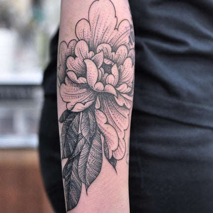 Cover Up Peony Tattoo By Chris Jones