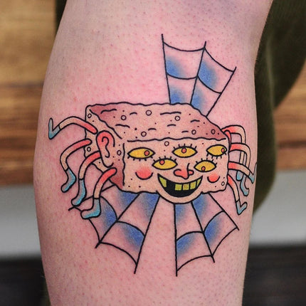 Vegan Spider Tattoo by Kane Berry