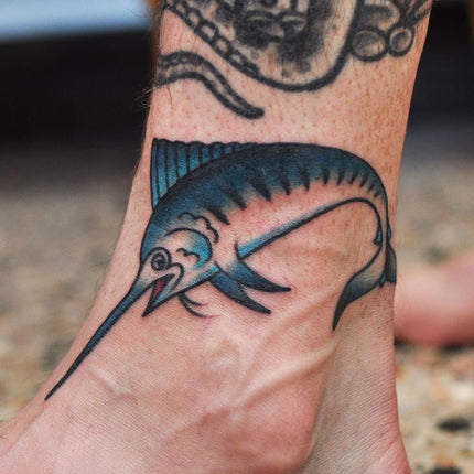 Striped Marlin Fishing Tattoo By Wade Johnston