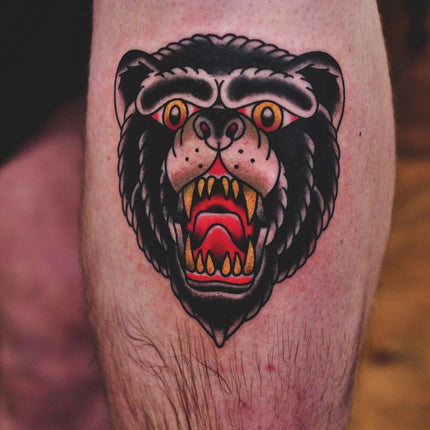 Traditional Bear Head Tattoo - Kane Berry