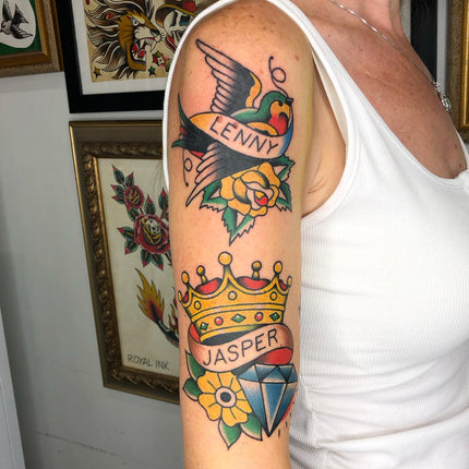 Crown and Swallow Traditional Stacker By Jackson Liversidge