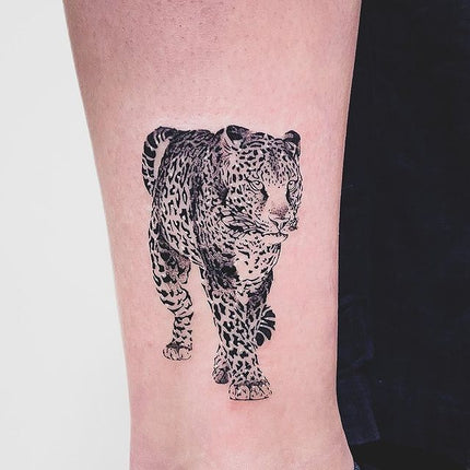Fine Line Leopard Tattoo - Deanna Lee