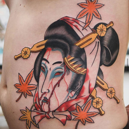 Traditional Namakubi Tattoo - Lachie Grenfell