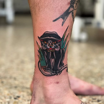 Traditional Panther Tattoo By Lewis Hussey