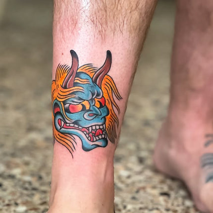Oni Tattoo By Lewis Hussey