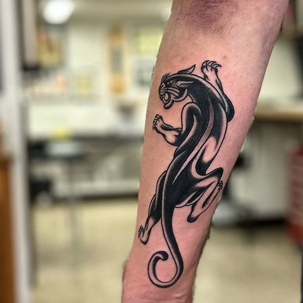 Crawling Panther Tattoo By Lewis Hussey