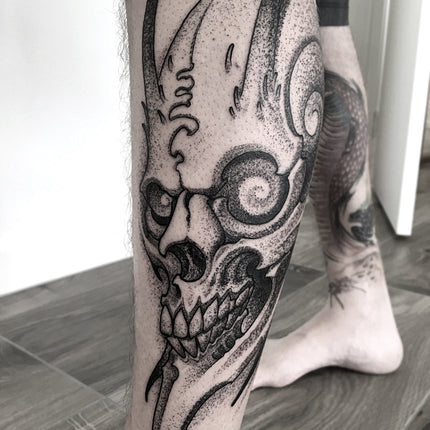 Drawn on Skull Tattoo - Adrian Dominic