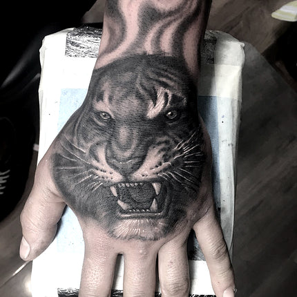 Realistic Tiger Hand Tattoo - Adrian Dominic
