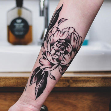 Bold Peony Tattoo - Deanna Lee