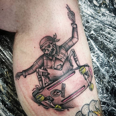 Old School Skateboarding Tattoo