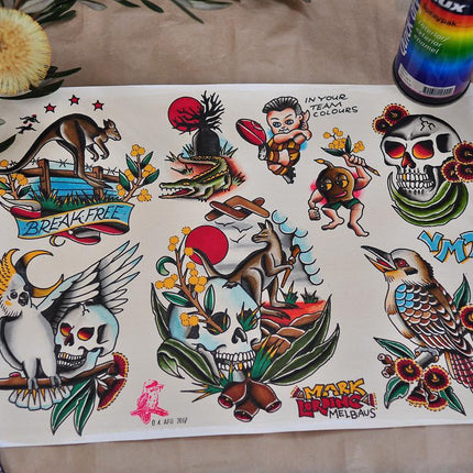 Australiana Tattoo Flash