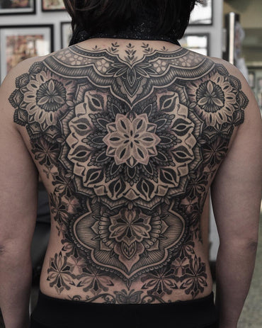 Geometric Back Tattoo