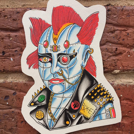 Cyborg Tattoo Flash