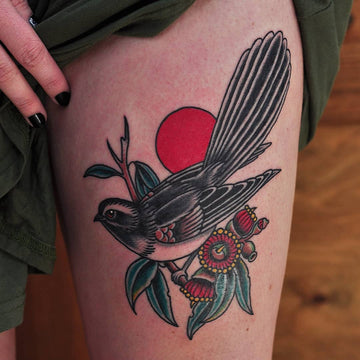 Wagtail Bird Tattoo