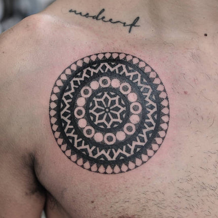 Geometrical Circle Pattern Tattoo By Chris Jones