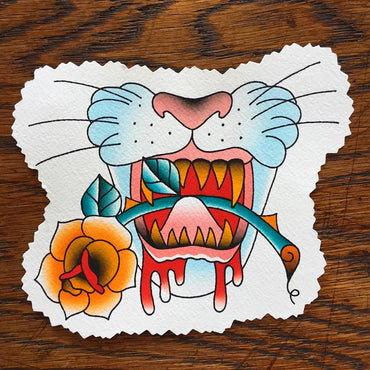 Kane Berry Panther Tattoo Flash