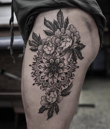 Mandala and Peonies - Chris Jones