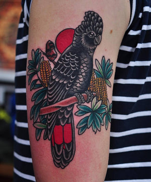 Black Cockatoo Tattoo by Mark Lording