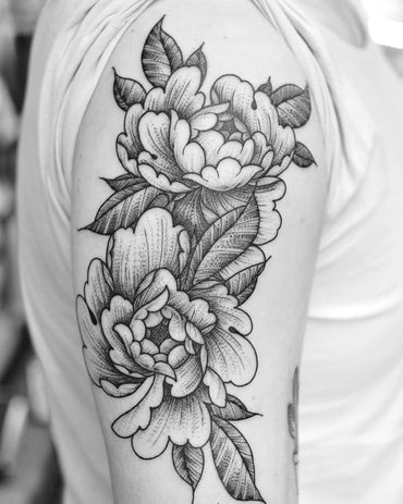 Two Peony Flowers by Chris Jones