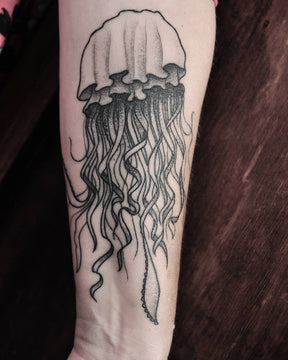 Healed Dotwork Jellyfish Tattoo
