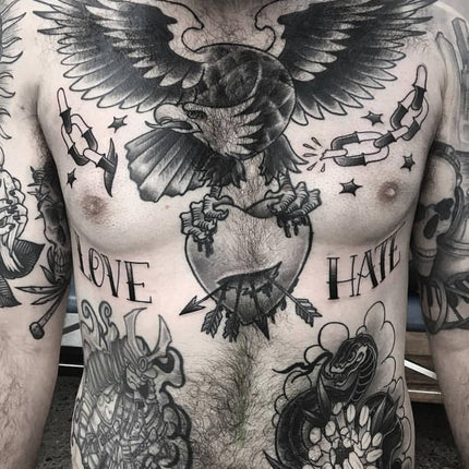 Chest Eagle Tattoo By Pablo Morte