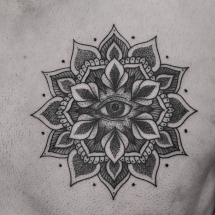 Chest Mandala Tattoo By Chris Jones