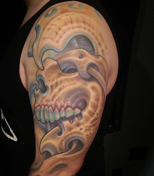 Bio Mechanical Skull Tattoo - Adrian Dominic