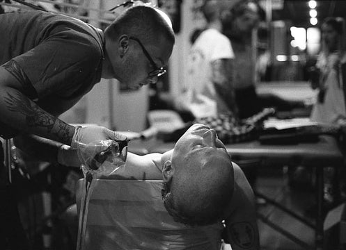 Lachie Grenfell Tattooing At Rites of Passage Tattoo Festival
