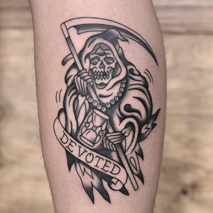 Traditional Grim Reaper Tattoo By Lachie Grenfell