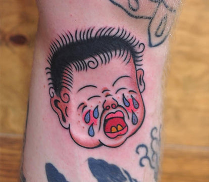 Traditional Cry Baby Tattoo By Lachie Grenfell