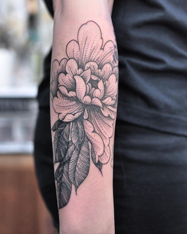 Cover Up Peony Tattoo By Chris Jones