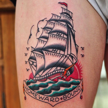 Classic Sailor Jerry Design Tattooed by Lachie Grenfell