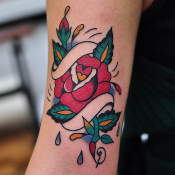 Traditional Rose Tattoo By Lachie Grenfell
