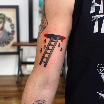 Ladder Portal Flash Tattoo by Kane Berry