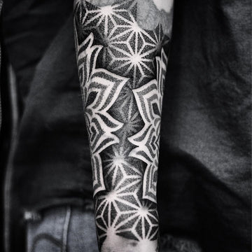 Geometric Pattern Tattoo Done by Chris Jones