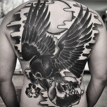 Finished Back Piece Tattoo By Pablo Morte
