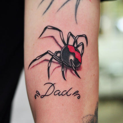 Redback Spider Tattoo done - Lachie Grenfell