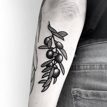 Olive Tree Branch Tattoo by Deanna Lee