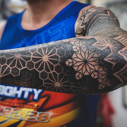 Dotwork Geometric Sleeve - Chris Jones