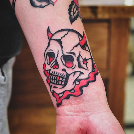 Devil Skull Tattoo - Lachie Grenfell