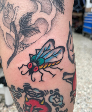 Gap Filler Fly Tattoo by Jimmy Lachmund