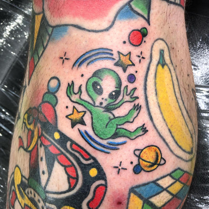Alien Gap Filler Tattoo by Jackson Liversidge