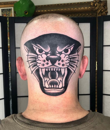 Panther Head.. Tattoo By Jackson Liversidge