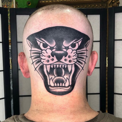 Panther Head.. Tattoo By Jackson Liversidge
