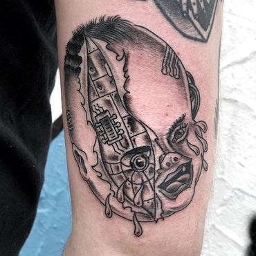 Robot Head Tattoo