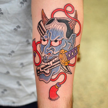 Japanese Hannya Mask Tattoo - Lachie Grenfell